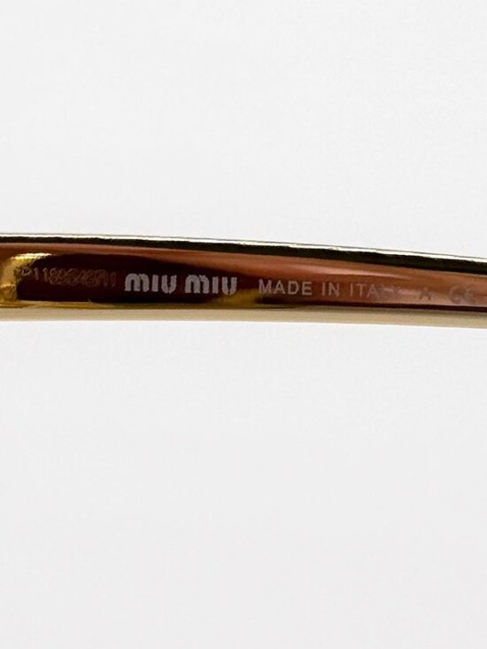 New Miu Miu MU A57S Gold Yellow Oversized Sunglasses MUA57S 5AK20S main image 6